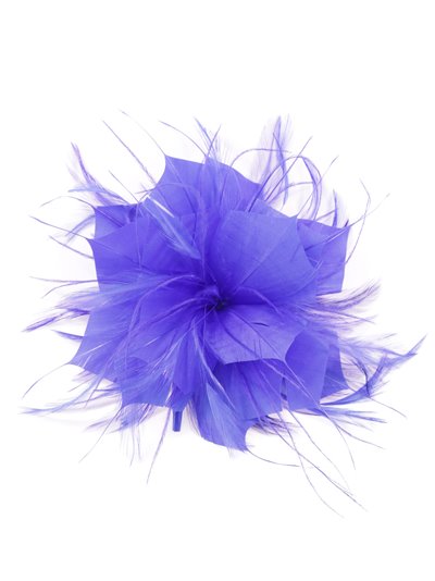 Feather fascinator hair clip azulon