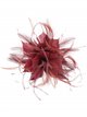 Feather fascinator hair clip vino