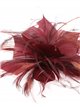 Feather fascinator hair clip vino