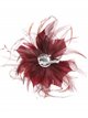 Feather fascinator hair clip vino