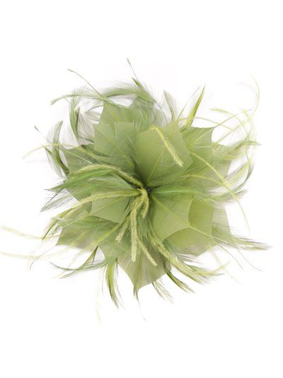 Feather fascinator hair clip oliva