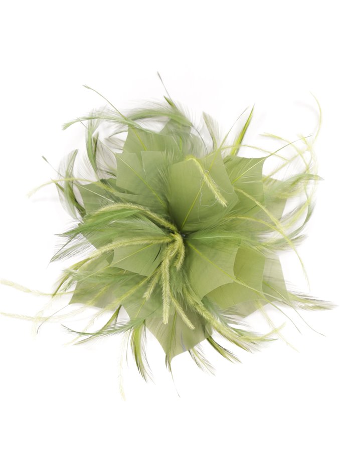 Feather fascinator hair clip oliva