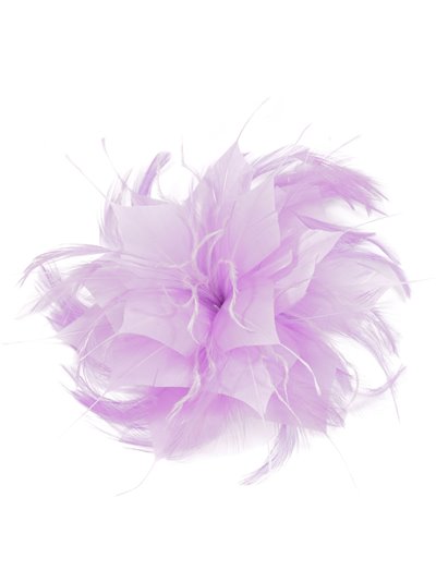 Feather fascinator hair clip lila