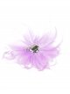 Feather fascinator hair clip lila