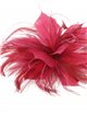 Feather fascinator hair clip granate