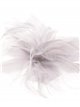 Feather fascinator hair clip plata