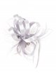 Feather fascinator hair clip with mesh plata