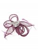 Feather fascinator hair clip morado