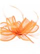 Feather fascinator hair clip naranja