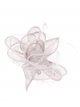 Feather fascinator hair clip plata