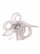 Feather fascinator hair clip plata