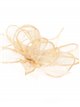 Feather fascinator hair clip nude