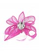 Feather fascinator hair clip buganvilla