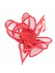 Feather fascinator hair clip rojo