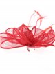 Feather fascinator hair clip rojo