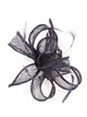 Feather fascinator hair clip azul-marino