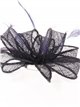 Feather fascinator hair clip azul-marino