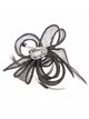 Feather fascinator hair clip negro