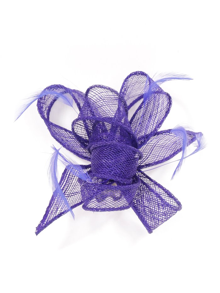 Feather fascinator hair clip azulon