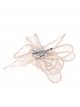 Feather fascinator hair clip taupe