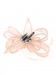 Feather fascinator hair clip rosa