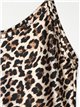 Maxi animal print dress with ruffles leopardo