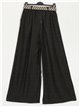 Belted straight leg trousers negro