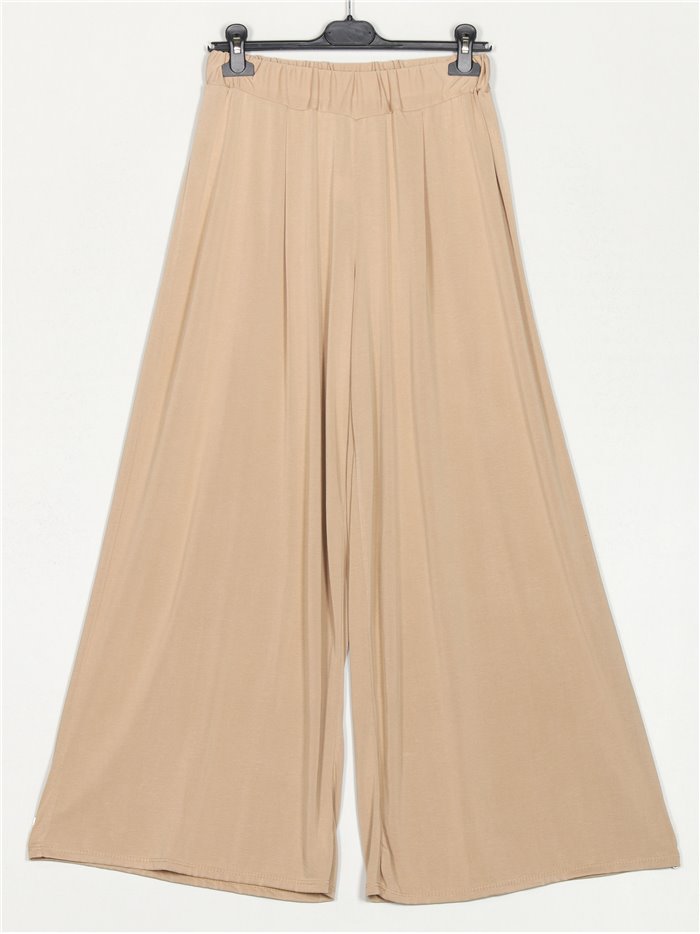 High waist palazzo trousers beis