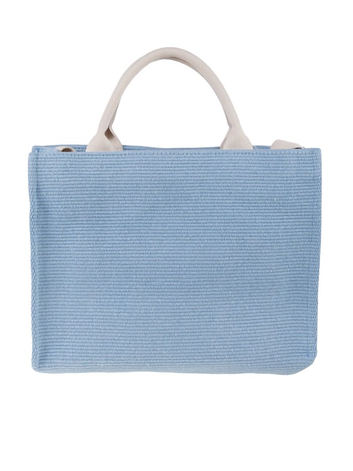 2 pieces Contrast tote bag + crossbody bag blue