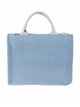 2 pieces Contrast tote bag + crossbody bag blue