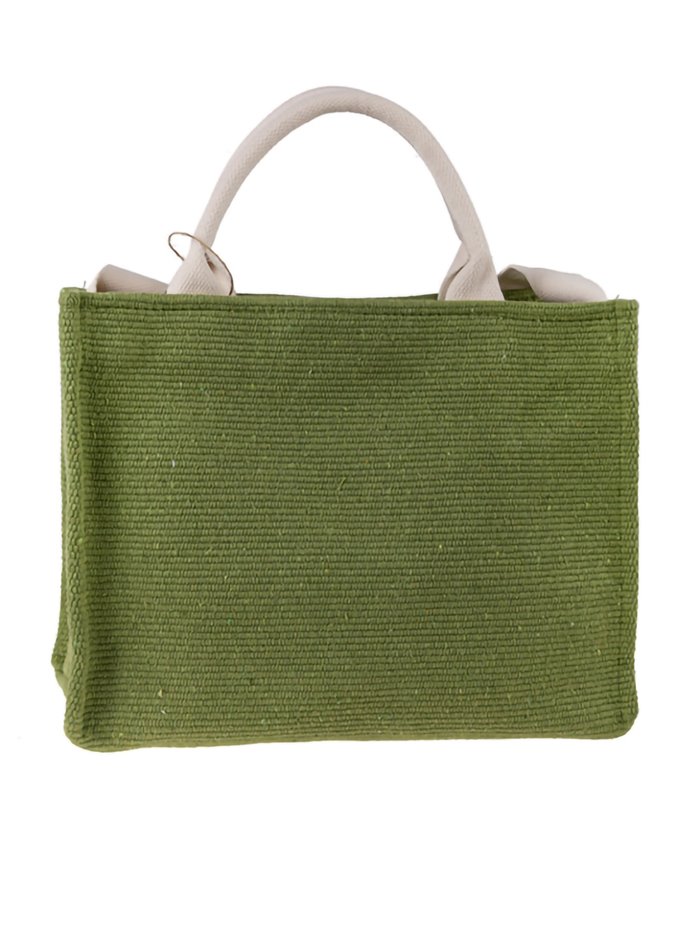 2 pieces Contrast tote bag + crossbody bag green