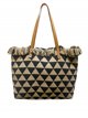 Frayed Edge contrast tote bag triangulo