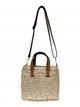 Raffia effect crossbody bag khaki