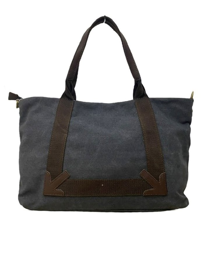 Contrast tote bag negro