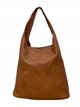 Faux leather bucket bag brown