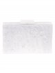 Marble effect clutch blanco-roto