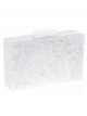 Marble effect clutch blanco-roto