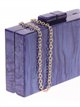 Marble effect clutch azul-morado