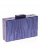 Marble effect clutch azul-morado