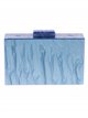 Marble effect clutch azul-noche