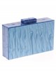 Marble effect clutch azul-noche