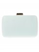 Suede effect clutch verde-agua-clara