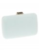 Suede effect clutch verde-agua-clara