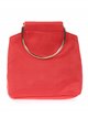 Suede effect clutch rojo