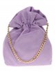 Suede effect bucket bag violeta