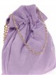 Suede effect bucket bag violeta