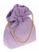 Suede effect bucket bag violeta