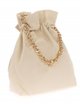 Suede effect bucket bag beige