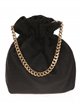 Suede effect bucket bag negro