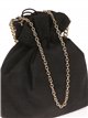 Suede effect bucket bag negro